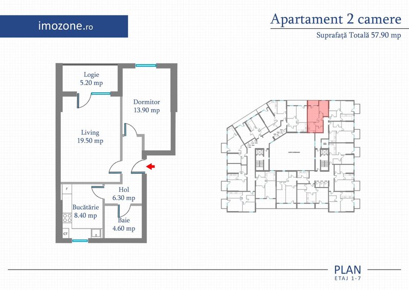 Militari Apartament 2 Camere 57.9 mp  Bloc Nou  Metrou Pacii / Preciziei